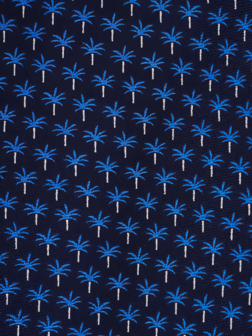 Zegna Zijden stropdas met palmboomprint Zwart