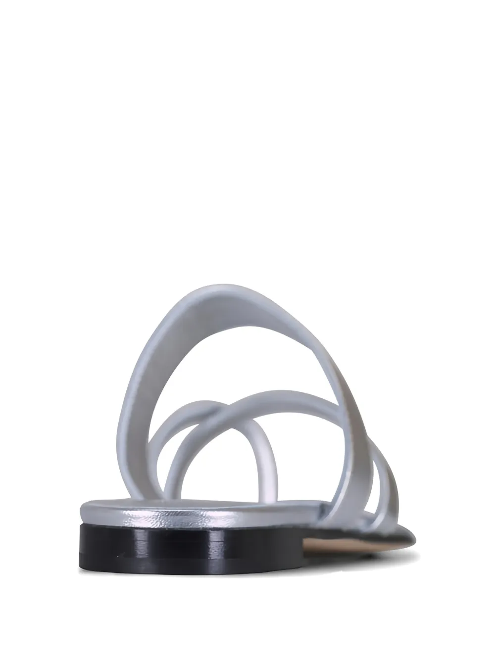 Manolo Blahnik Susa metallic-effect toe-strap sandals Zilver