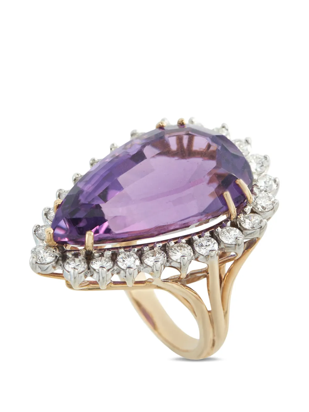 LB Exclusive amethyst and diamond halo ring - Rosa