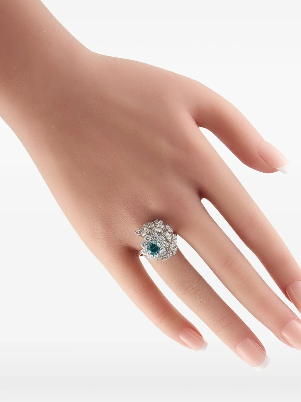 LB Exclusive blue zircon and diamond ring - Silber