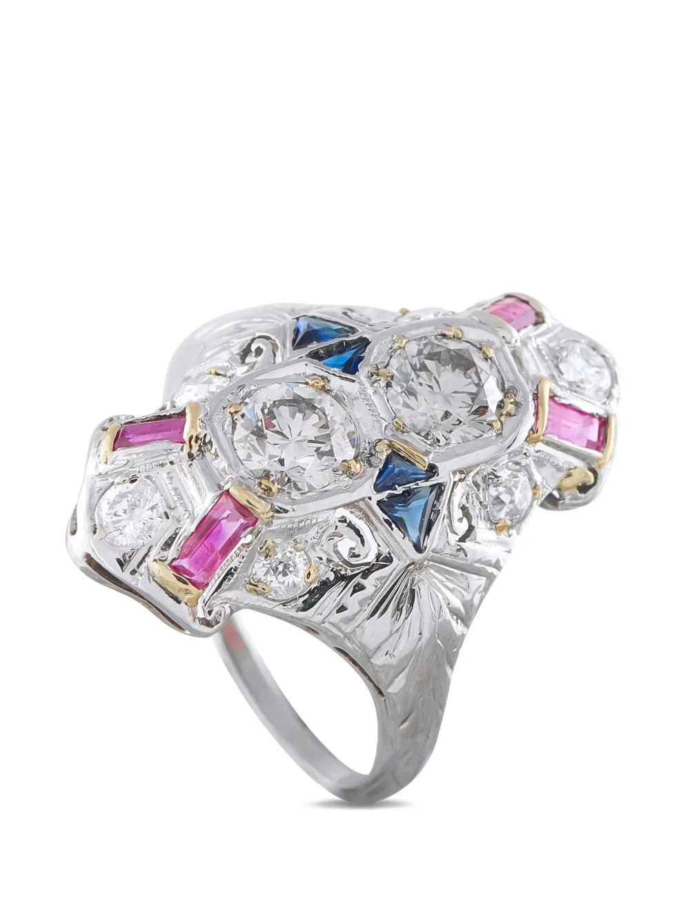 LB Exclusive diamond and sapphire ring - Argento