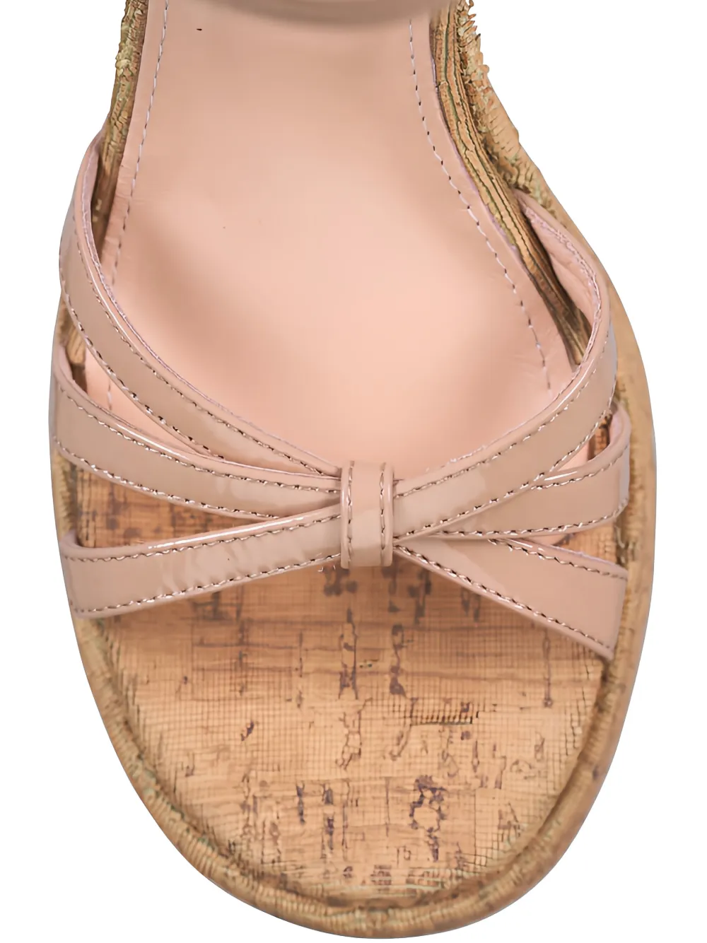 AGL bow-detail block-heel sandals Beige