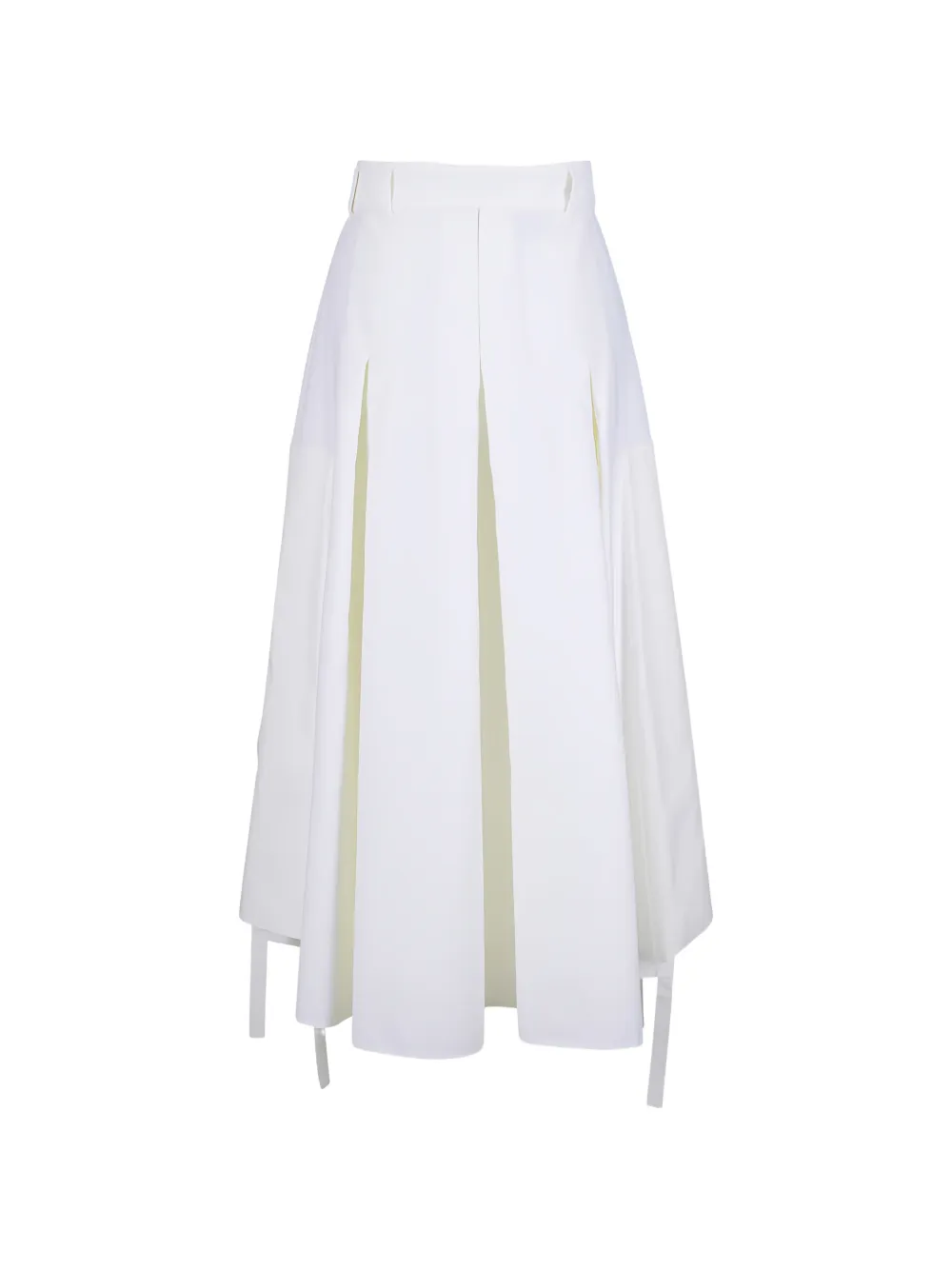 Akris belted pleated midi skirt - Bianco