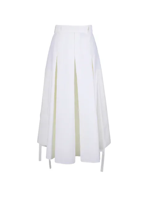 Akris belted pleated midi skirt