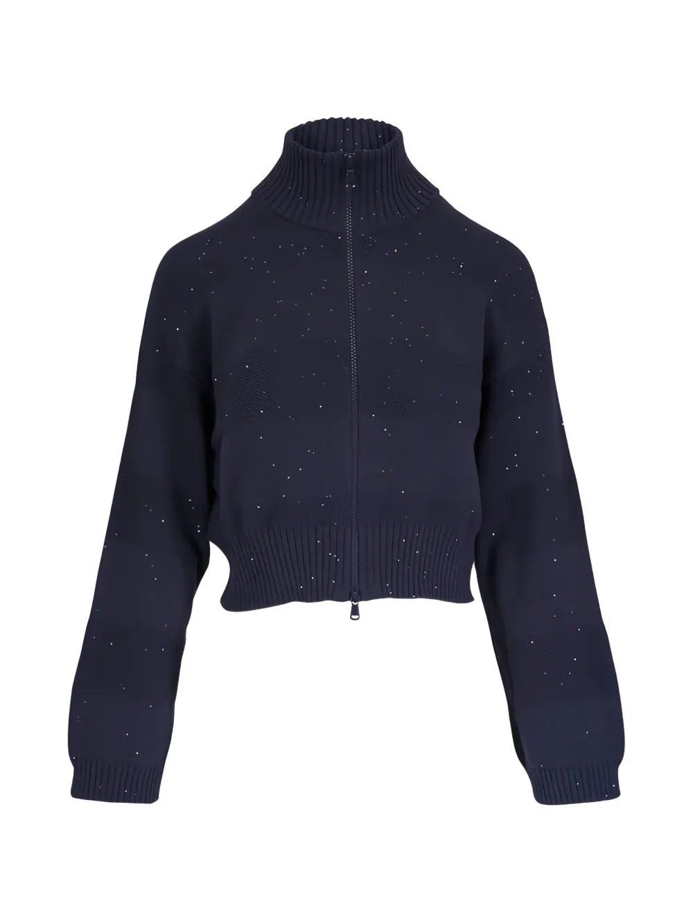 Brunello Cucinelli sequin-embellished zip-up cardigan - Blue