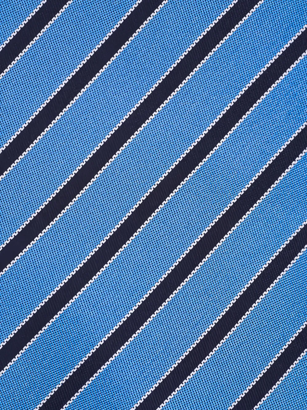 Zegna Gestreepte zijden stropdas Blauw