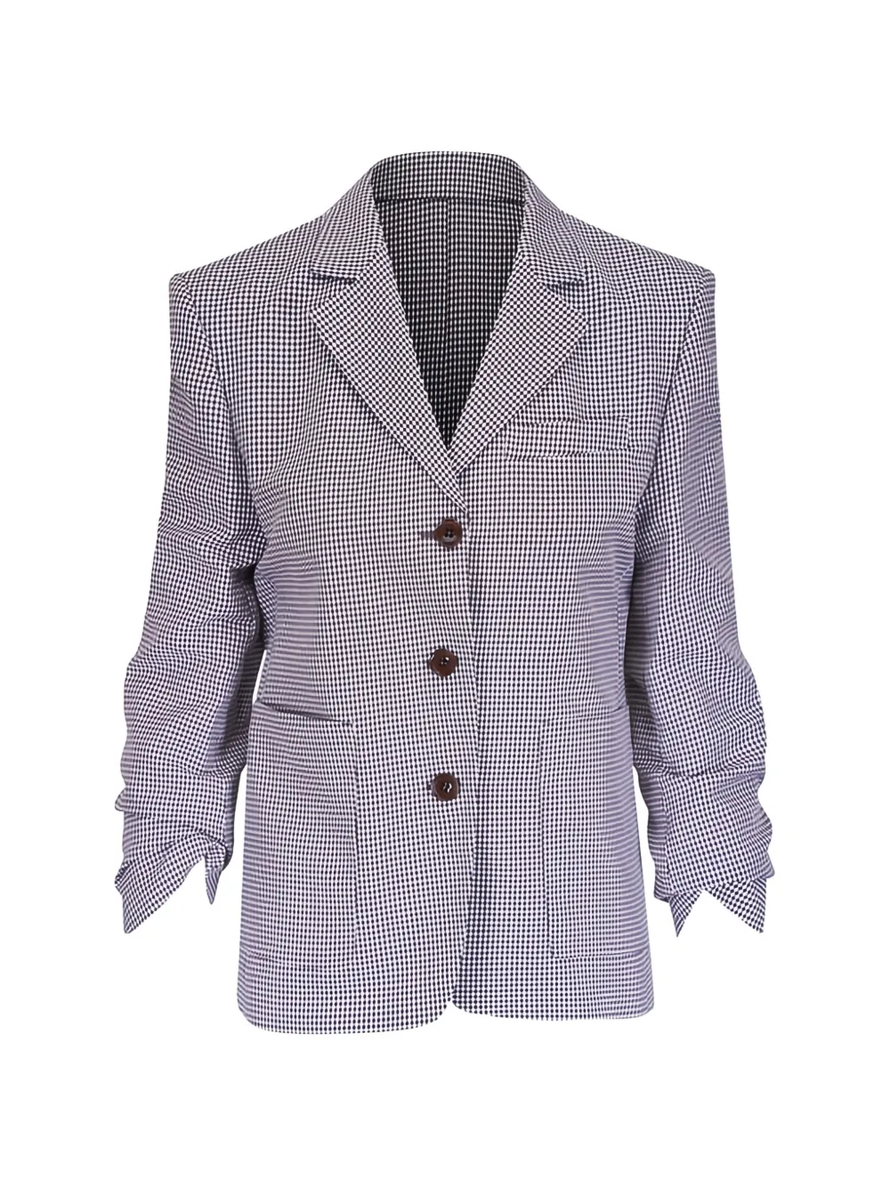 Dorothee Schumacher ruched-sleeve blazer - Bianco