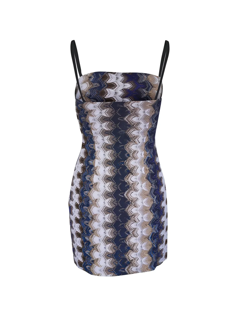 Missoni Bustier mini-jurk van lamé viscose met kanten patroon Blauw