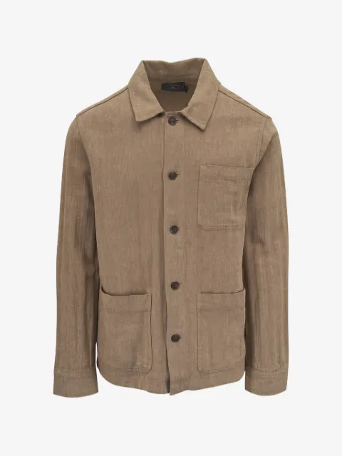 FAHERTY button-down patch-pocket jacket