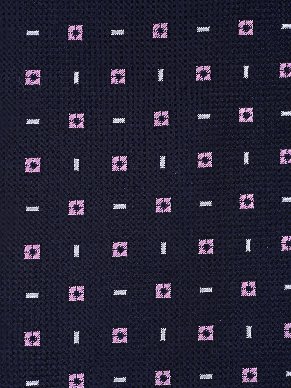 Zegna Zijden stropdas met geometrisch patroon Blauw