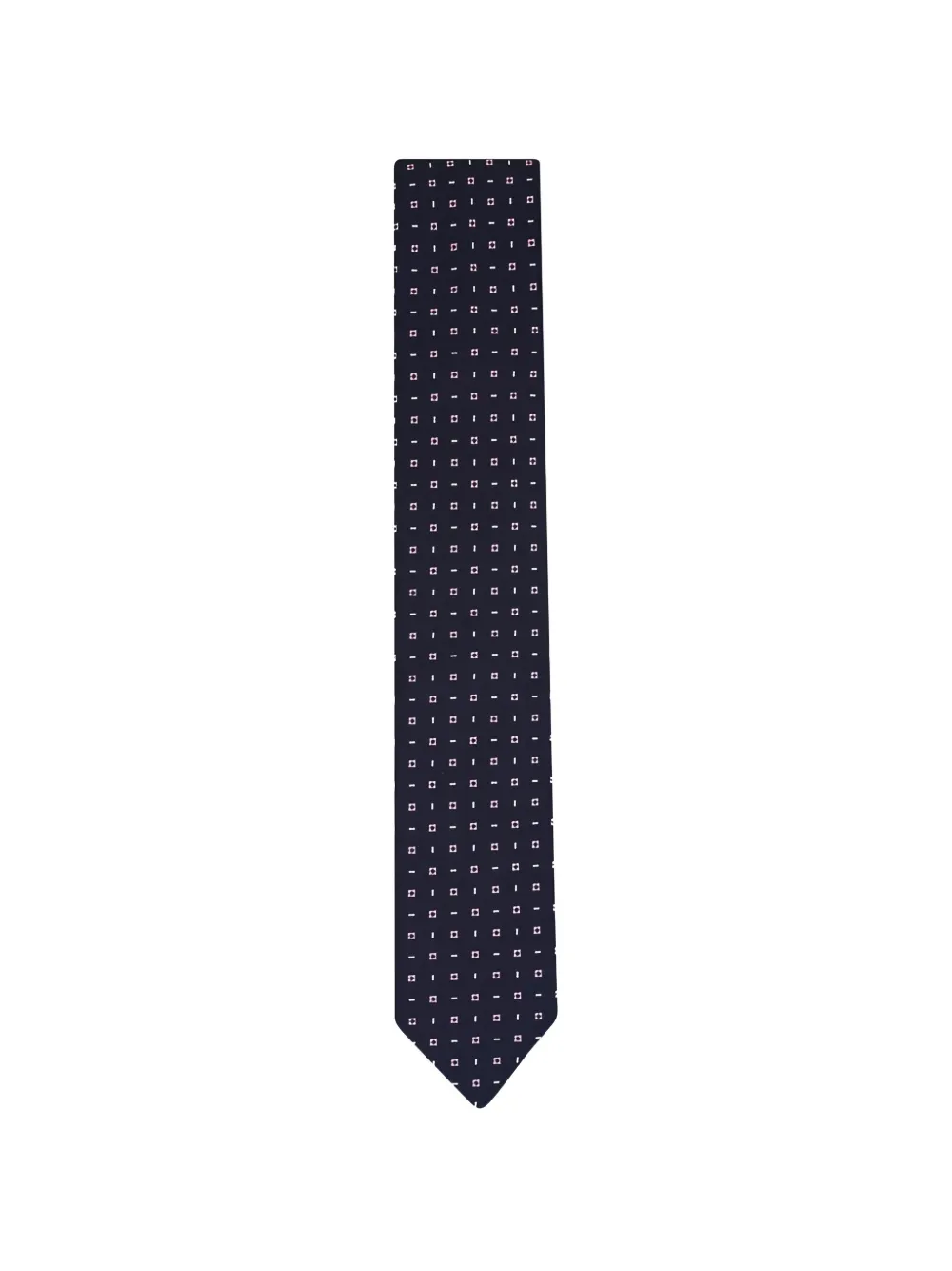 Zegna geometric-pattern silk tie - Blau