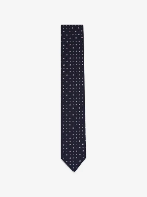 Zegna geometric-pattern silk tie