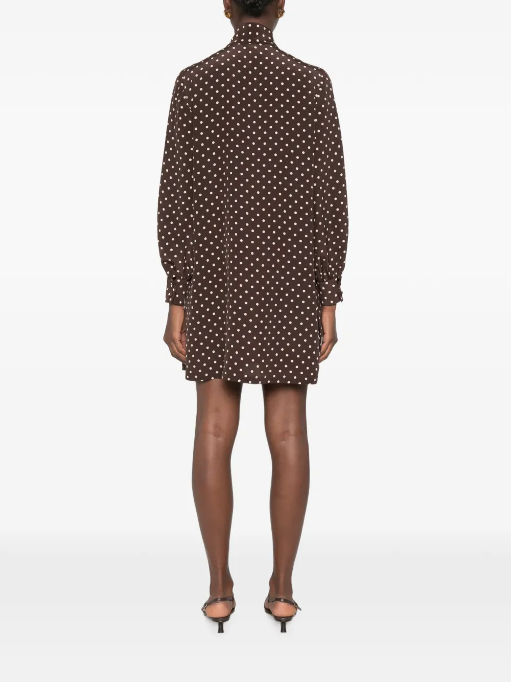 Valentino Garavani Mini-jurk met stippen Bruin