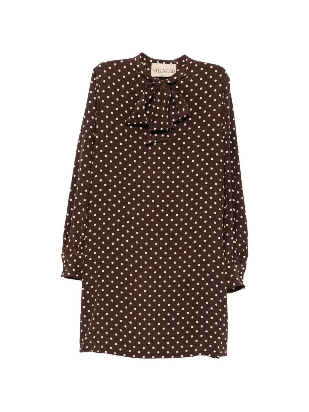 Valentino Garavani polka-dot mini dress - Brown