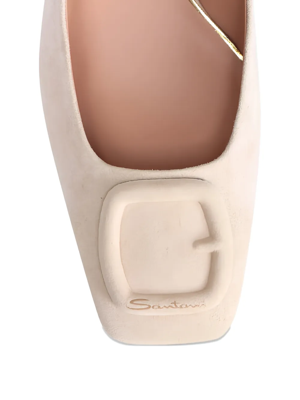 Santoni buckle-detail slingback sandals Beige