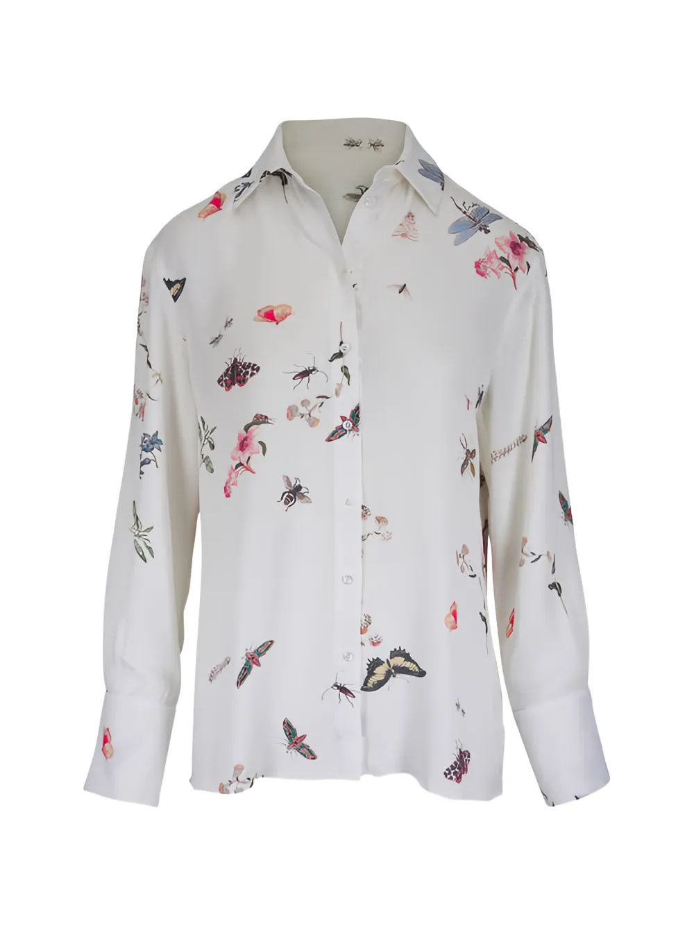 ERDEM printed longsleeve shirt - Weiß