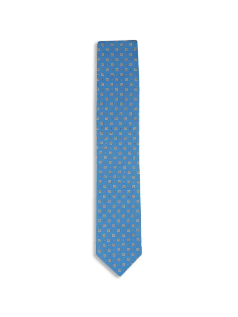Eton geometric-print silk tie