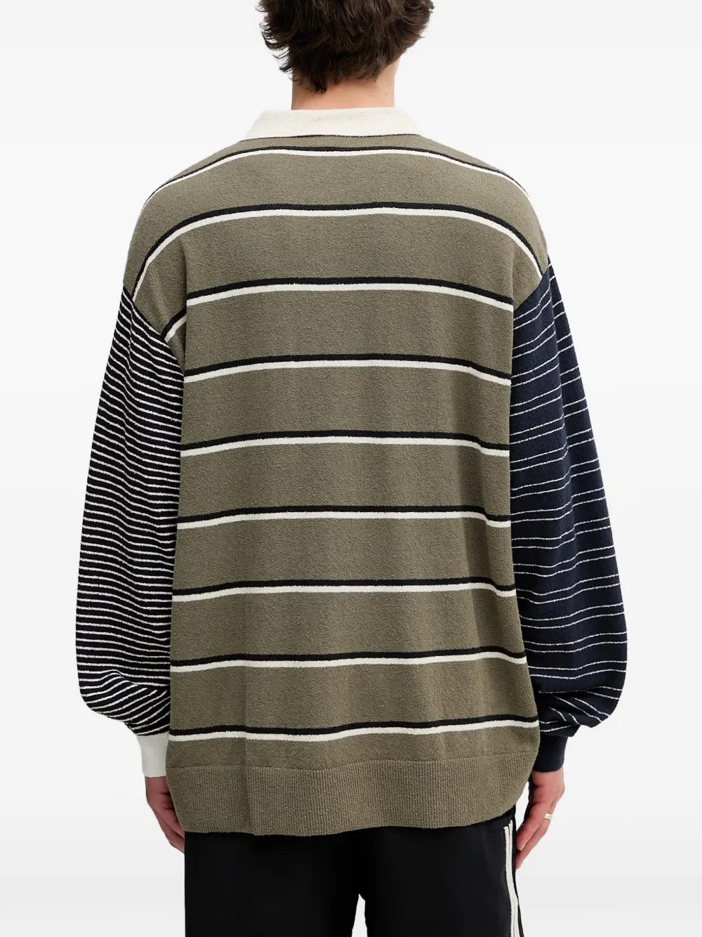 adidas x Song for The Mute 007 gestreept poloshirt met lange mouwen Groen