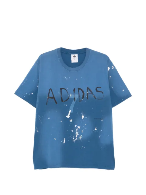 adidas x Adidas paint-splatter logo-print T-shirt