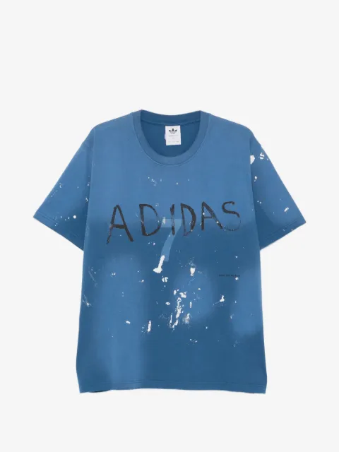 adidas x Adidas paint-splatter logo-print T-shirt
