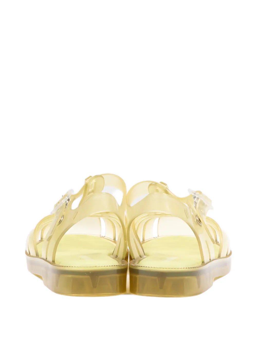 Mini Melissa Possession caged buckle-fastening sandals Geel