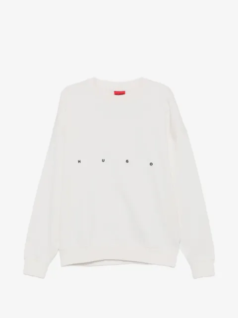 BOSS graphic-print logo-embroidered sweater
