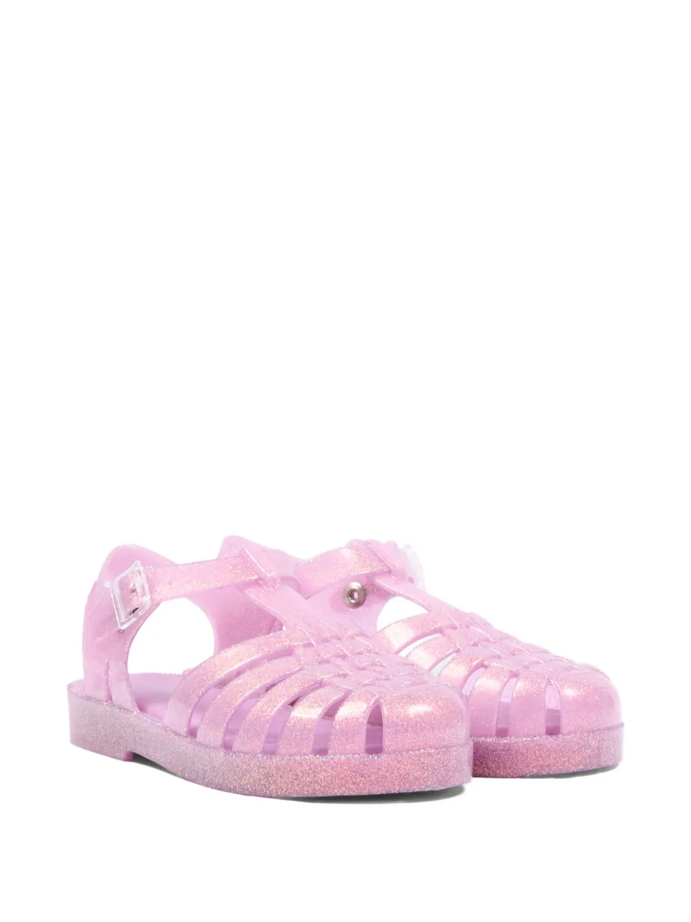 Mini Melissa Possession glitter-effect caged sandals Paars