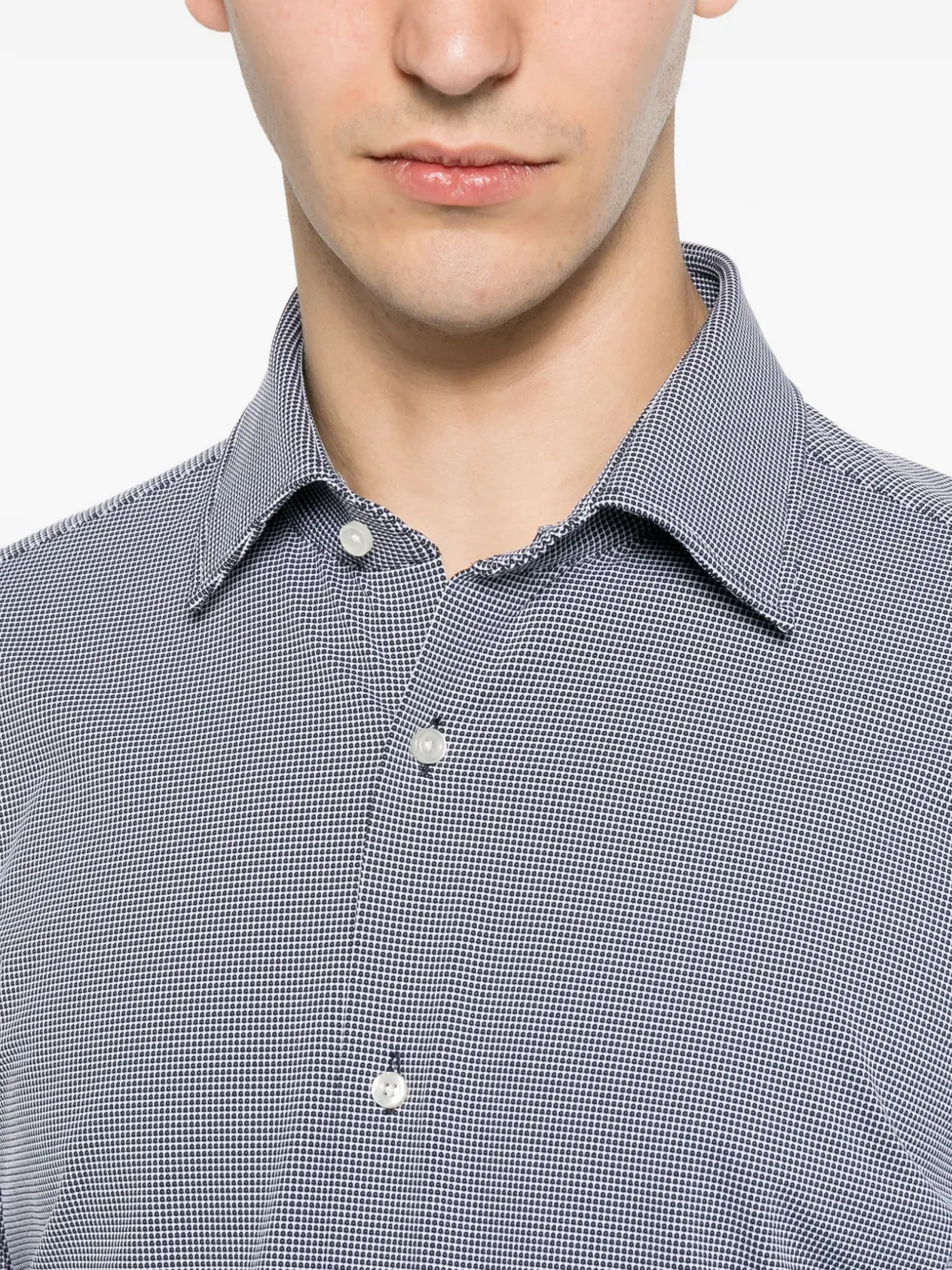 BOSS Overhemd met geometrische print Grijs