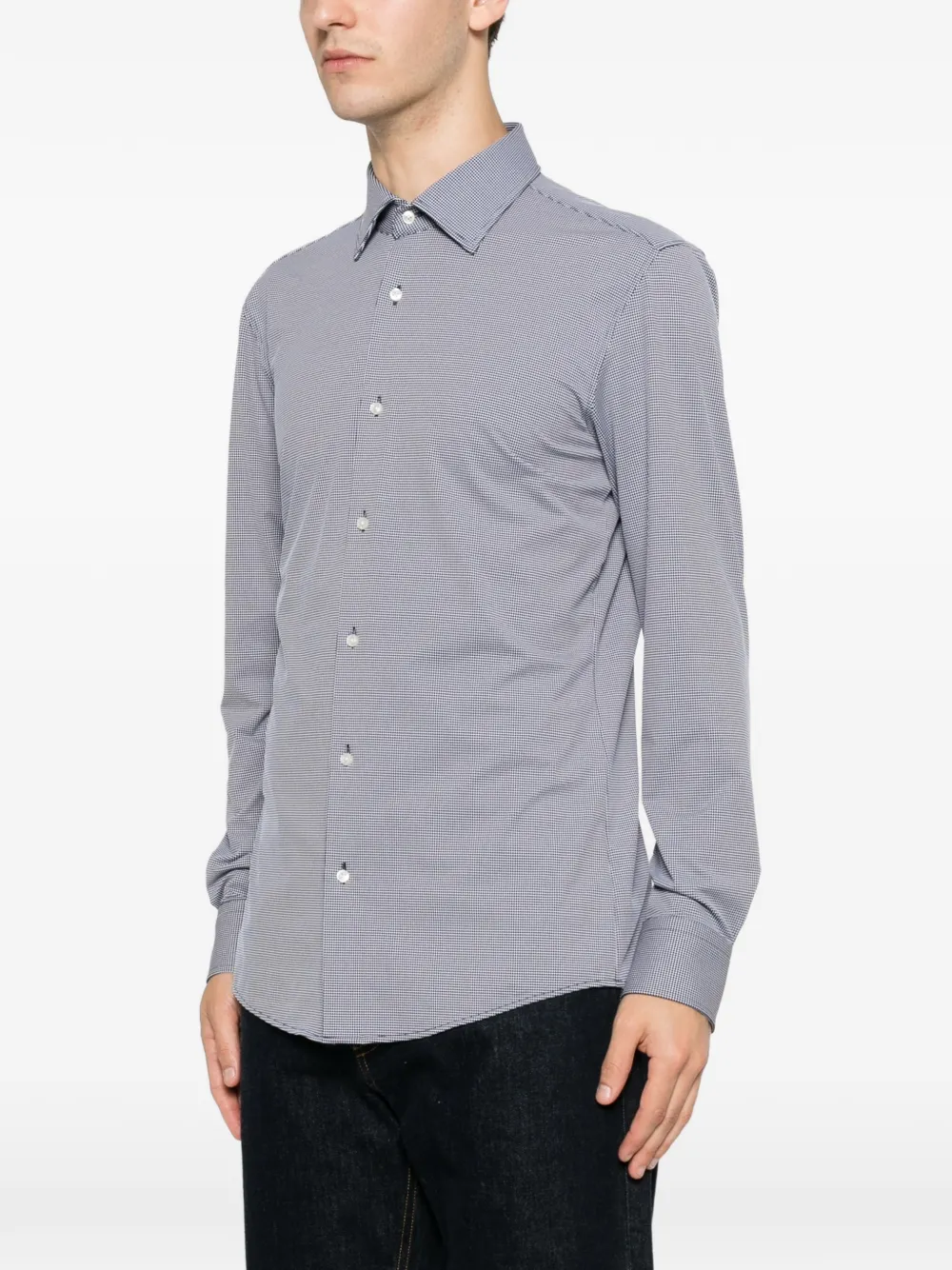 BOSS Overhemd met geometrische print Grijs