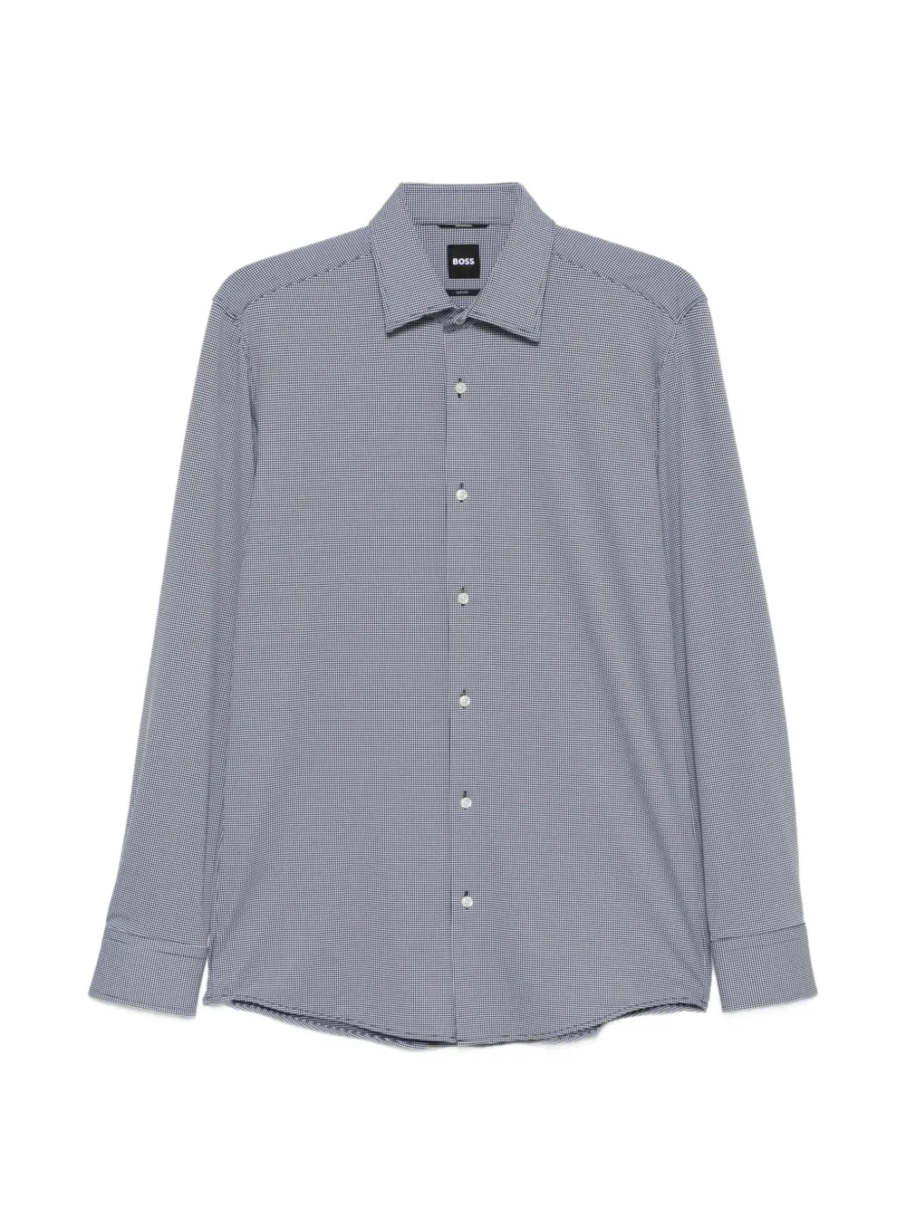 BOSS geometric-print long-sleeve shirt - Grau