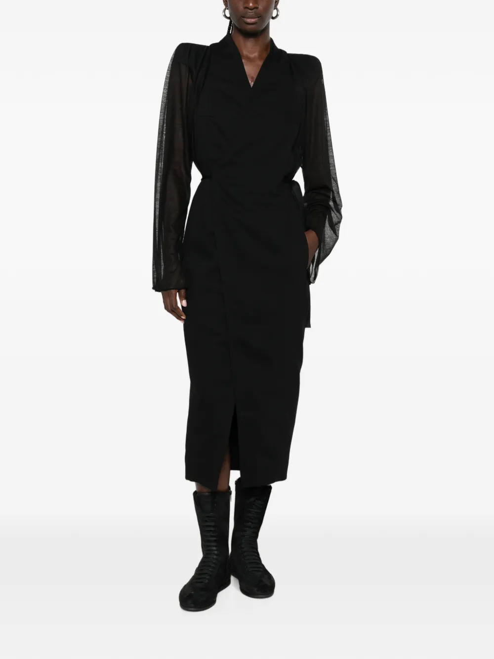 Rick Owens Cyclops jas met gewatteerde schouders Zwart