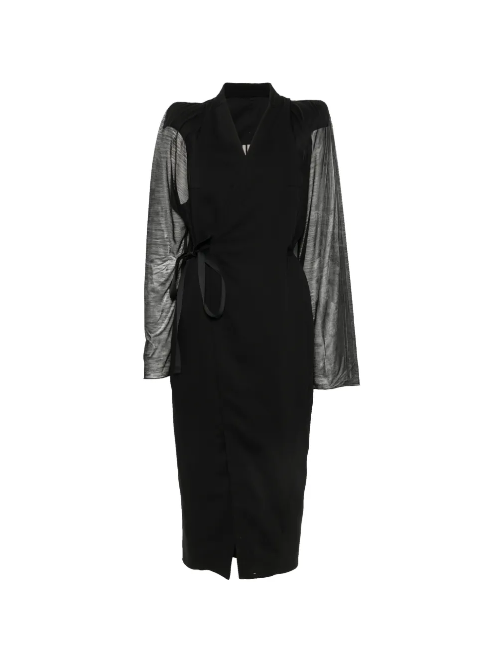 Rick Owens Cappotto Cyclops con spalline - Nero