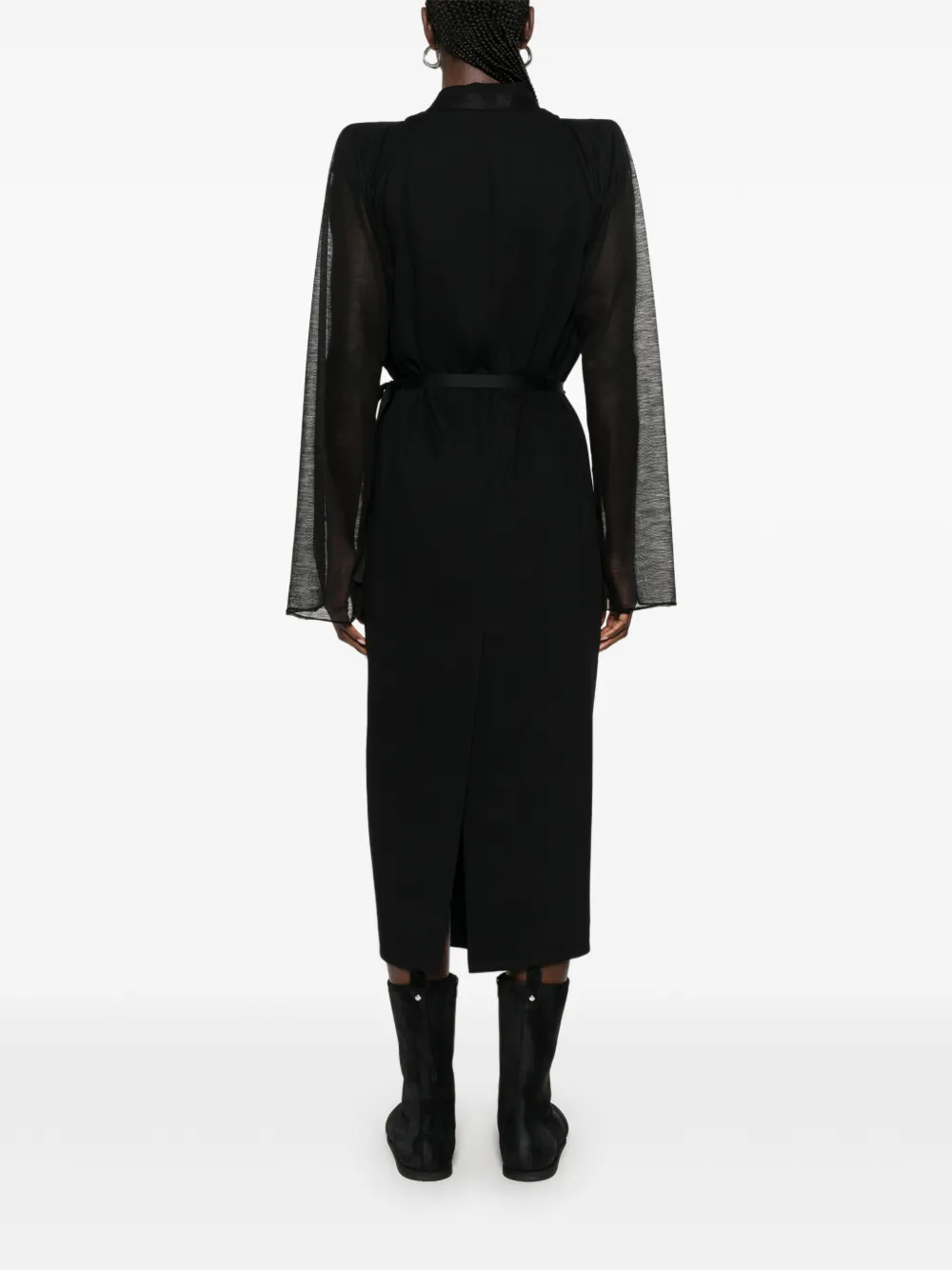 Rick Owens Cyclops jas met gewatteerde schouders Zwart