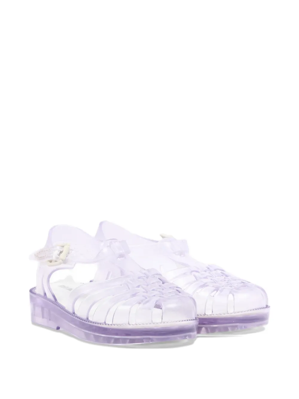 Mini Melissa Possession caged buckle-fastening sandals Beige