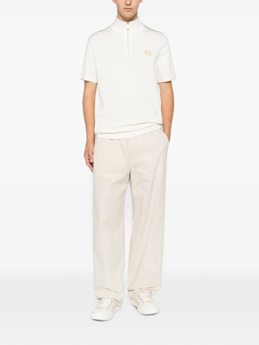 Sergio Tacchini Poloshirt met geborduurd logo Beige