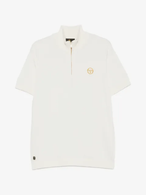 Sergio Tacchini logo-embroidered zipped polo shirt