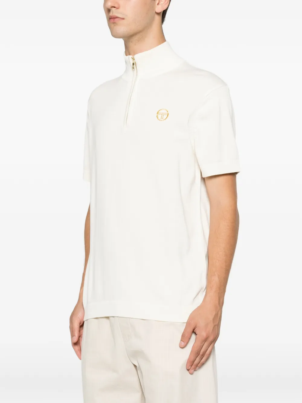 Sergio Tacchini Poloshirt met geborduurd logo Beige