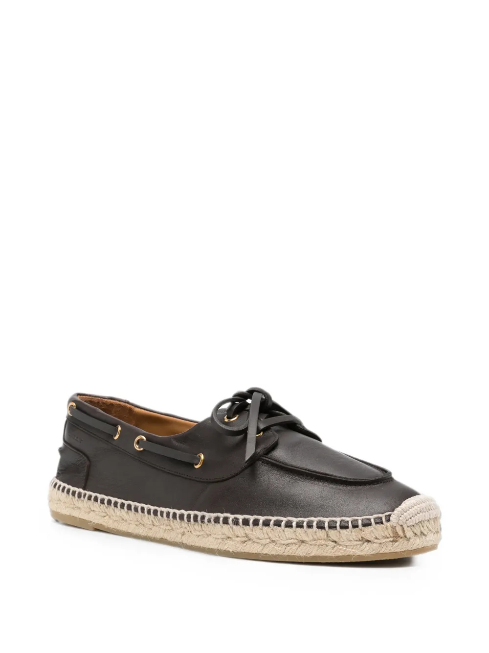 Bally Leren espadrilles Bruin