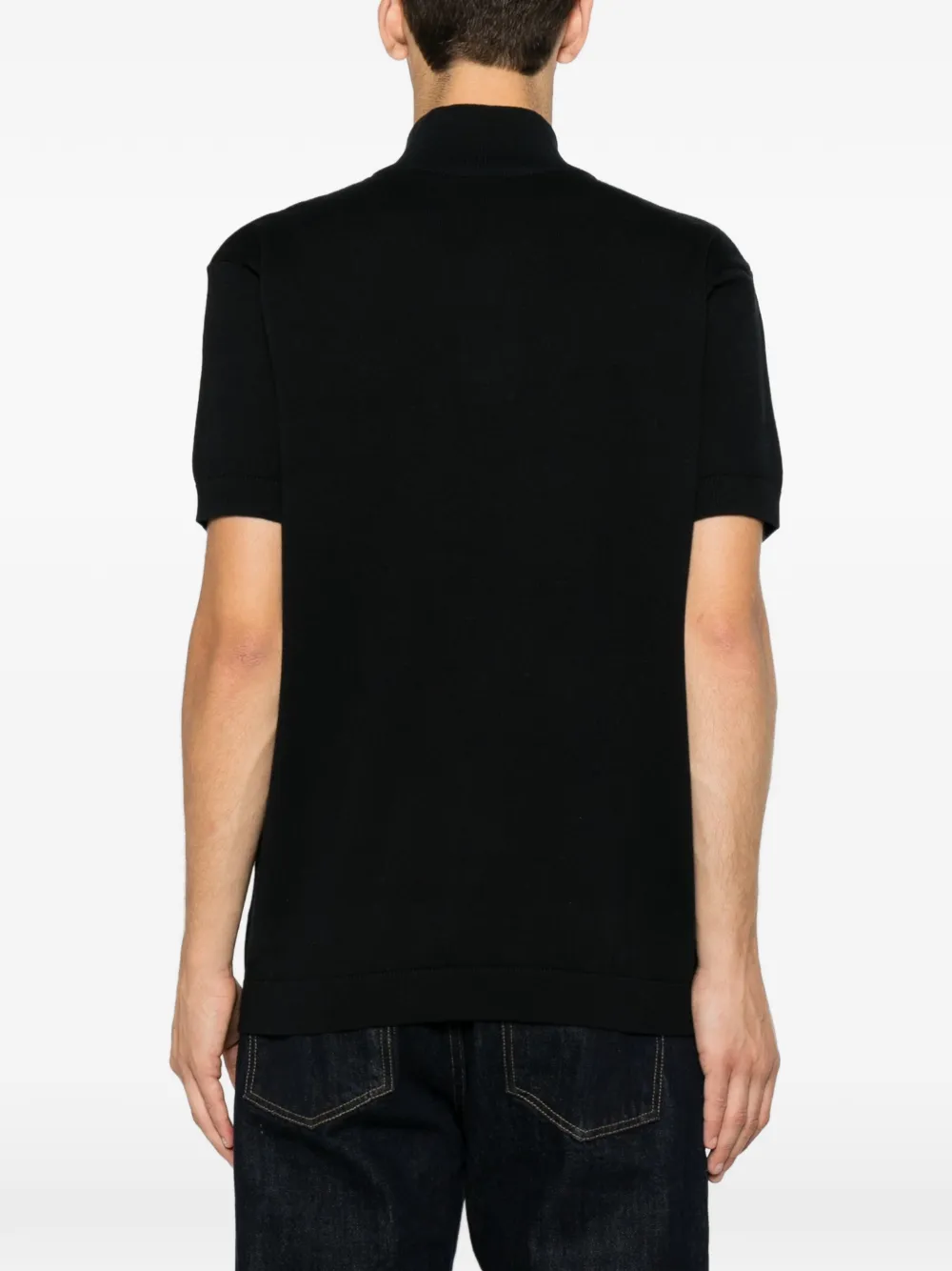 Sergio Tacchini Poloshirt met geborduurd logo Zwart