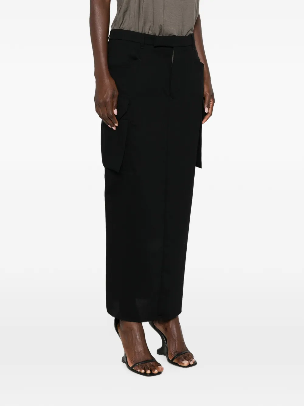 Rick Owens Firbanks cargo maxi-rok Zwart