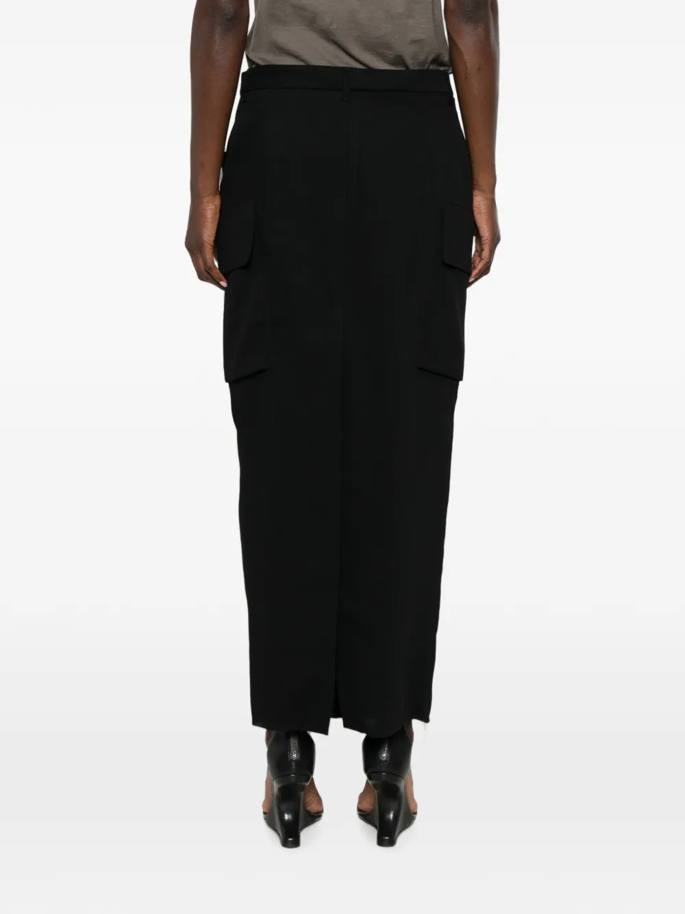 Rick Owens Firbanks cargo maxi-rok Zwart