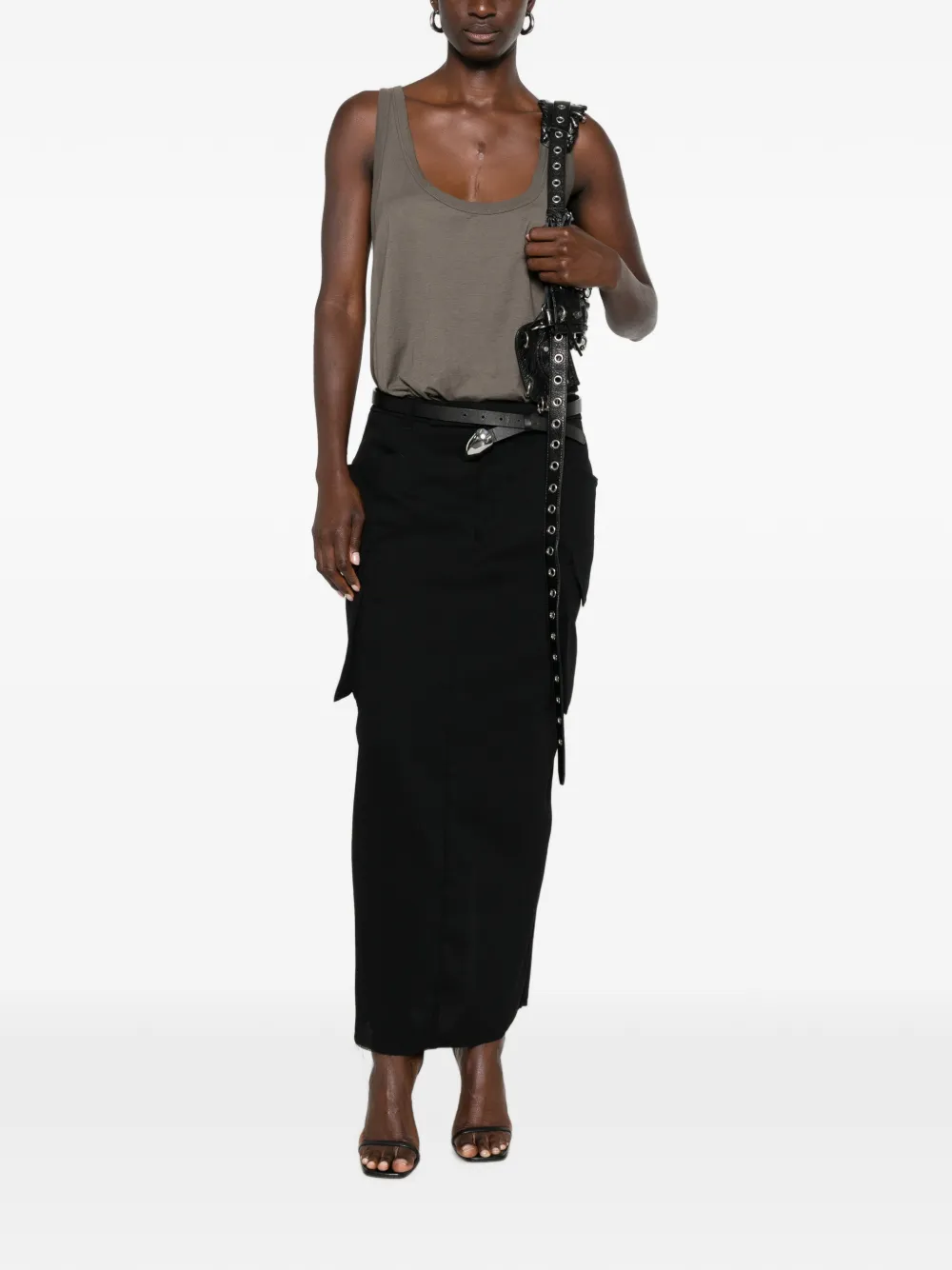 Rick Owens Firbanks cargo maxi-rok Zwart