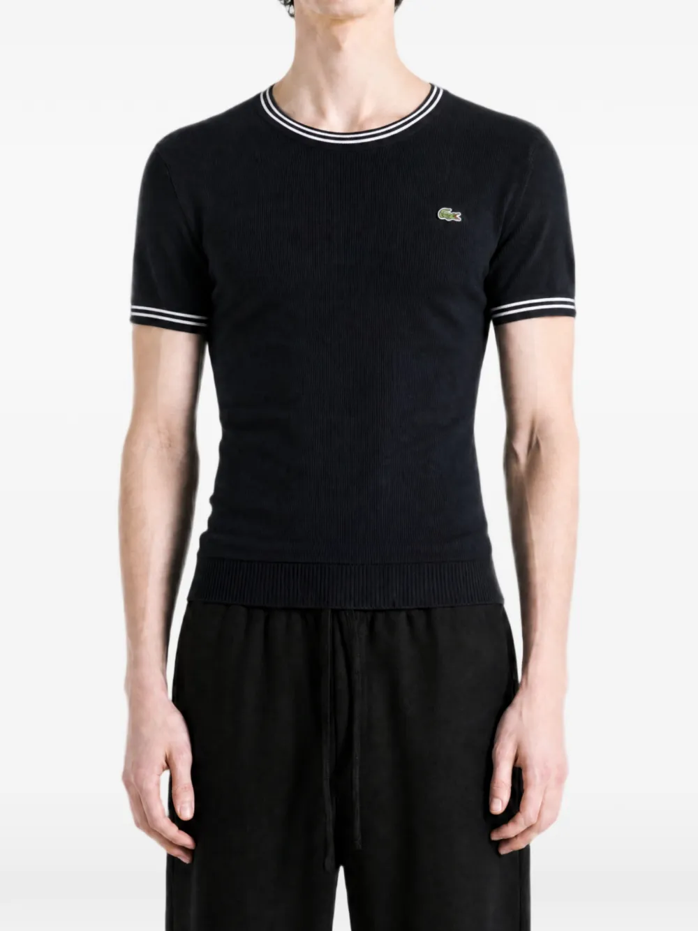 Lacoste T-shirt met logopatch Zwart