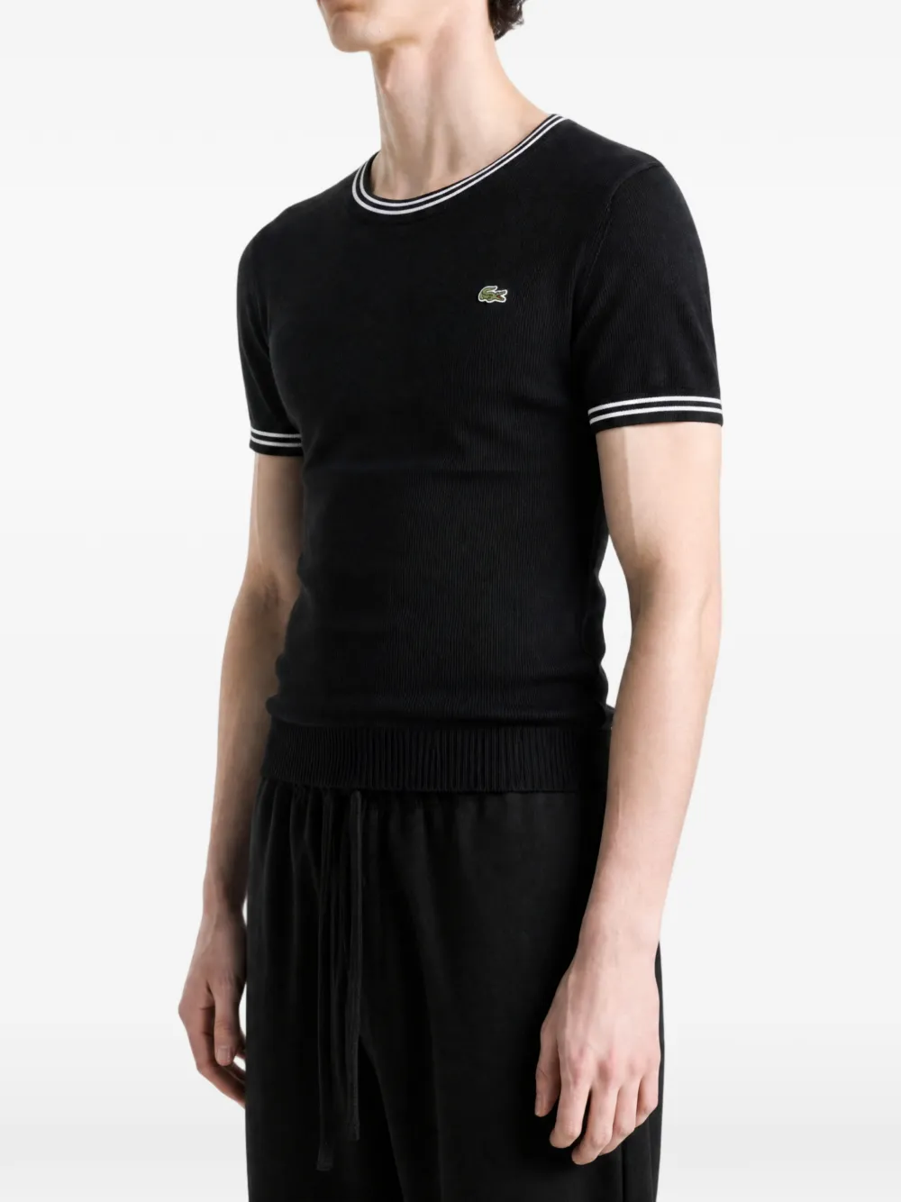 Lacoste T-shirt met logopatch Zwart