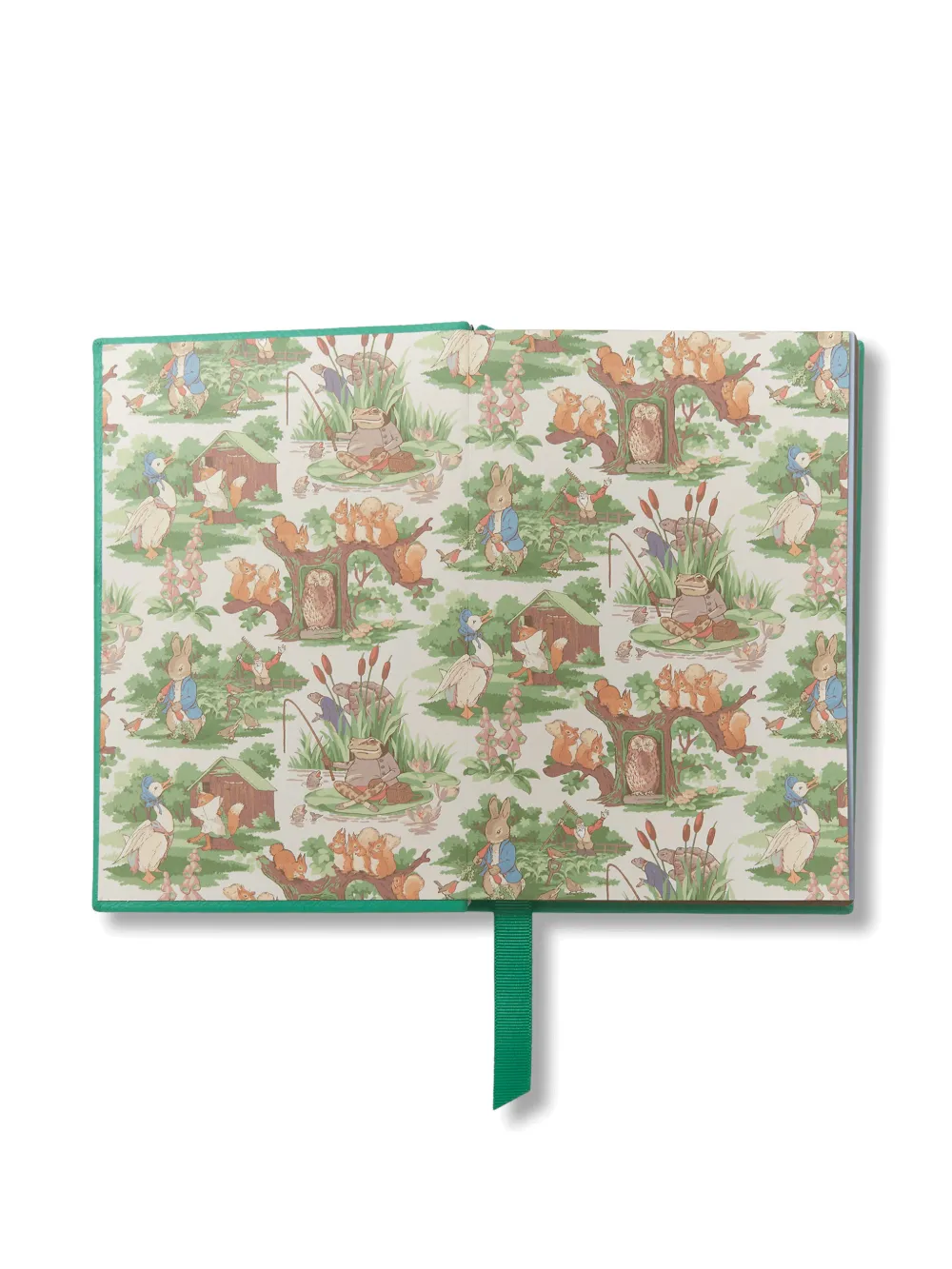  Smythson X Peter Rabbit And Friends Quaderno Chelsea Panama - Verde 