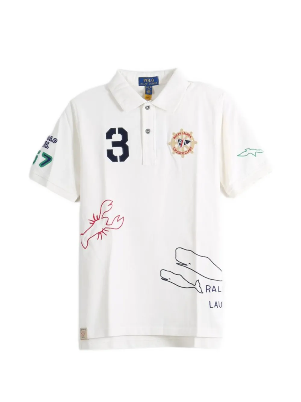 POLO RALPH LAUREN KIDS Polo con stampa grafica - Toni neutri