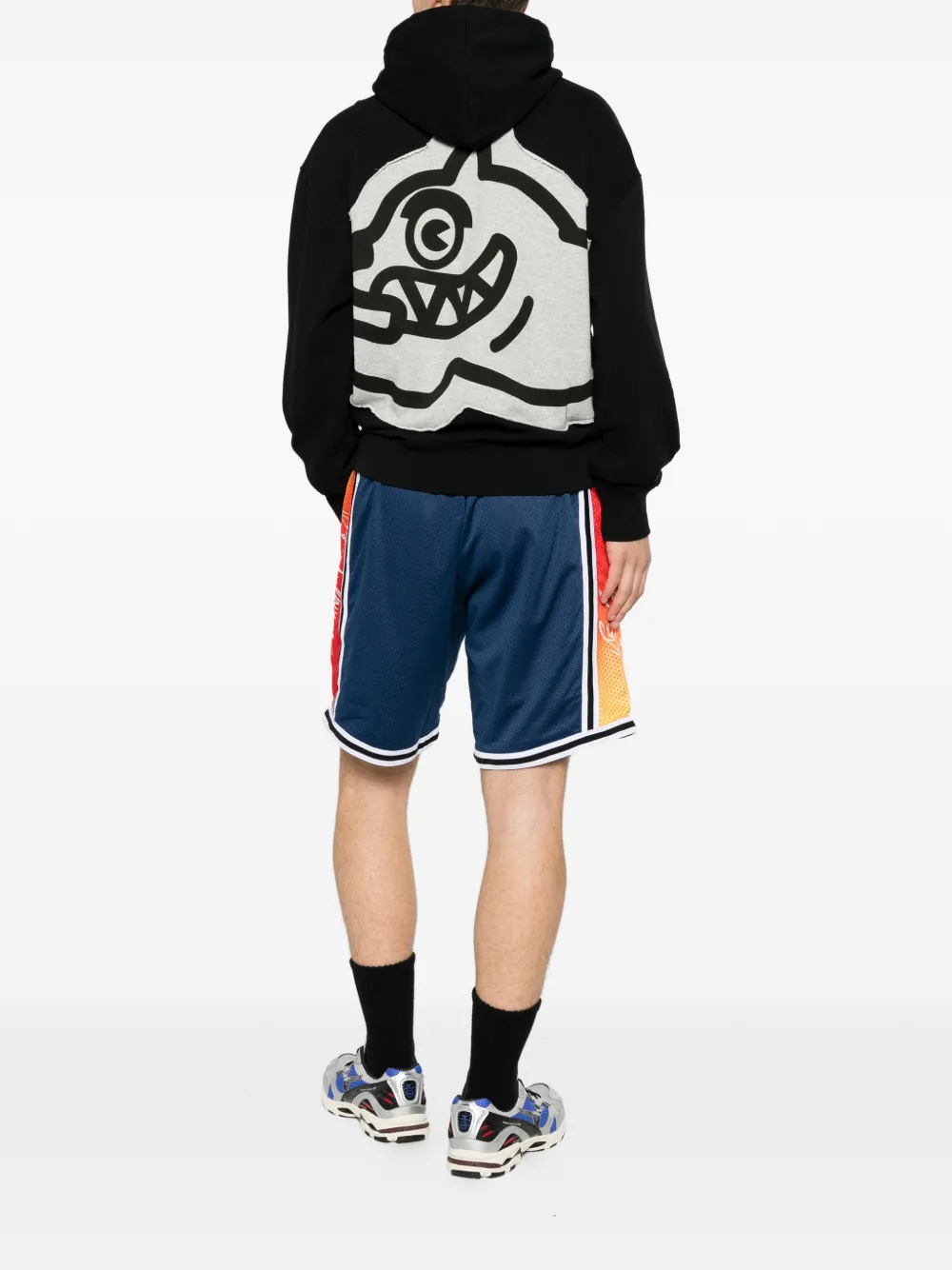 ICECREAM Hoodie met trekkoord en patch Zwart