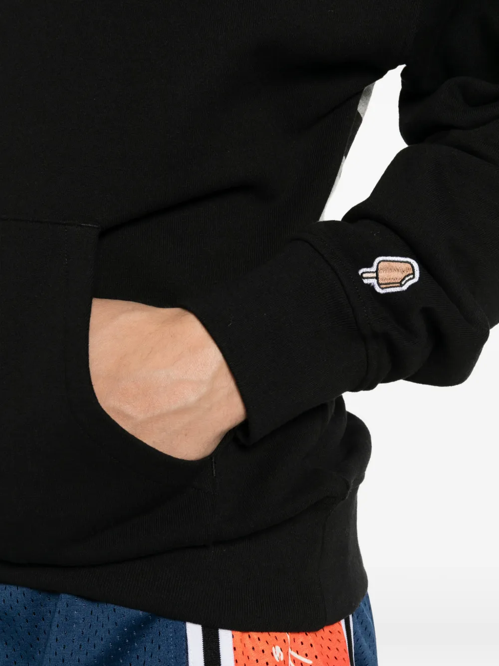 ICECREAM Hoodie met trekkoord en patch Zwart