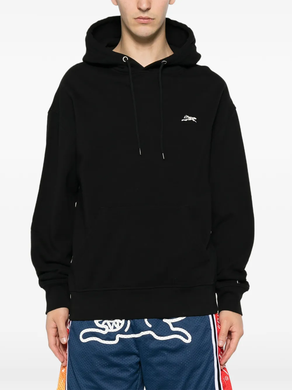ICECREAM Hoodie met trekkoord en patch Zwart