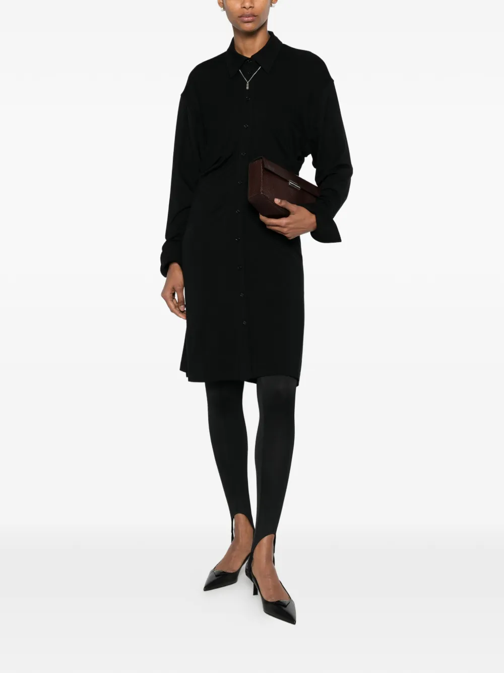 TOTEME Blousejurk met ruches Zwart